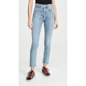 Agolde Nico High Rise Slim Fit Skinny Ankle Jeans Distressed Women's Size 32